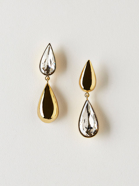 medium hidden tear reverse drop earrings
