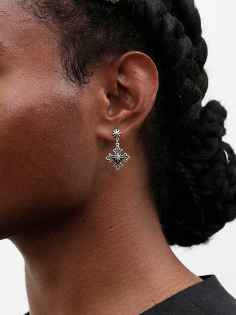 antique mixed gothic drop earrings