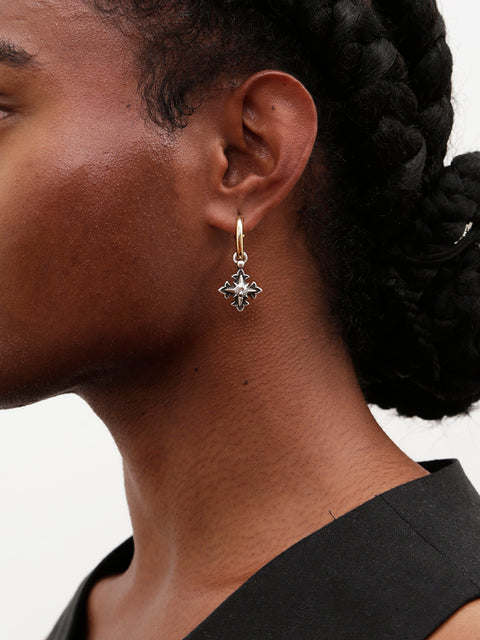 mismatched antique gothic drop earrings