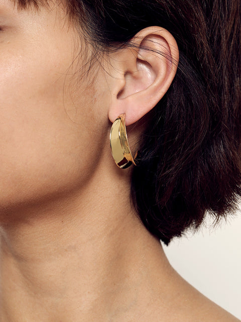 small sansevieria hoop earrings