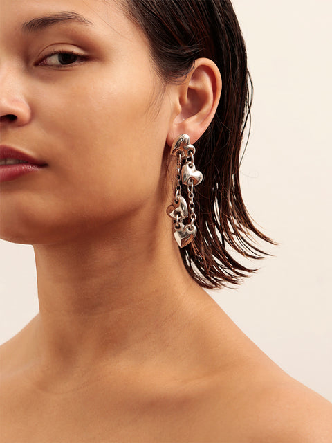 RS.LH.E.003 |  MULTI-HEART LINKED EARRINGS