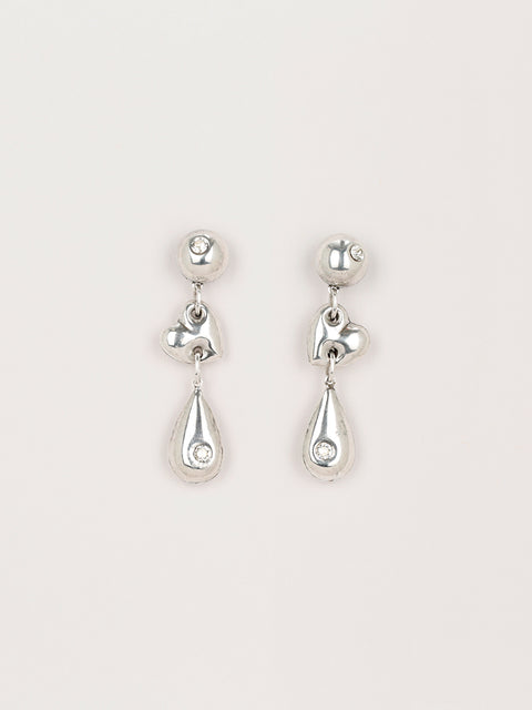 RS.LH.E.006 |  CRYING LINKED HEART EARRINGS