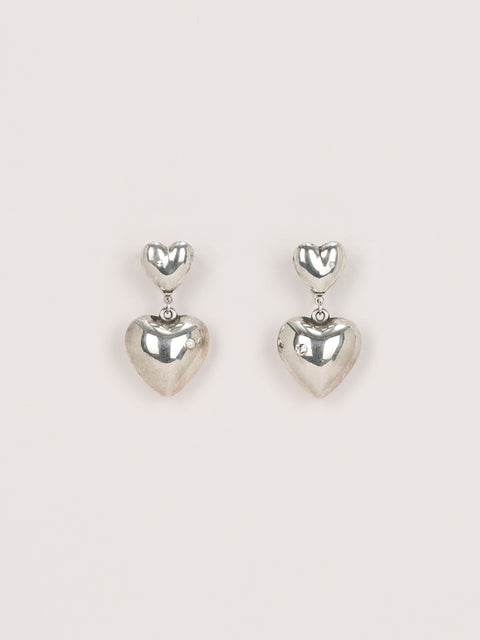 two puffy hearts earrings