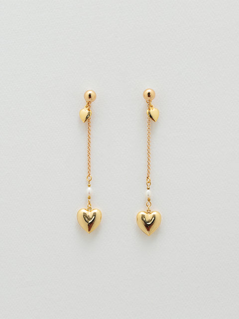 RS.LH.E.019 | GOLD HEART DROP EARRINGS