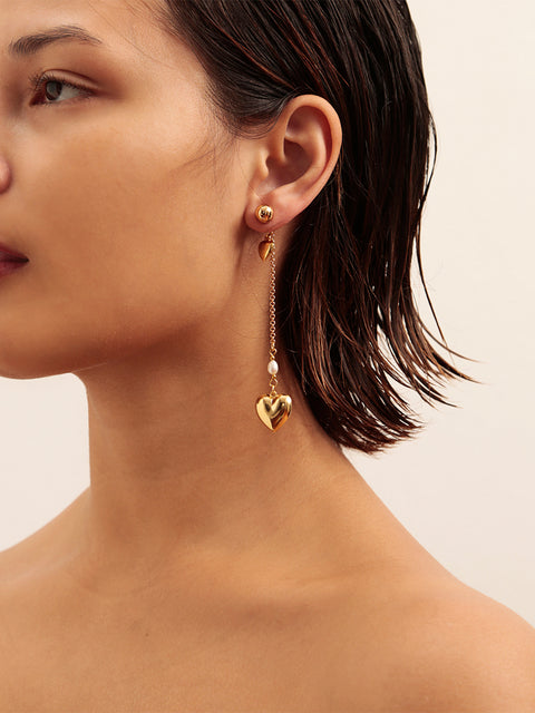 RS.LH.E.019 | GOLD HEART DROP EARRINGS